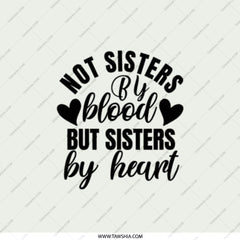 Sister Pocket Mirror, Heartfelt Gift, Best Friend Present, Not Sisters by Blood, Sisters by Heart, Friendship Mirror, Compact Mirror - Tawshia