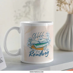 Shhhh I'm Reading Floral Books Design Mug product