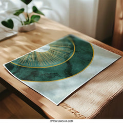 Emerald Gold Abstract, Photographic Print, Modern Art, Geometric Wall Decor, Elegant Home Design - Tawshia