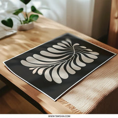 Minimalist Plant Photographic Print, Abstract Leaves Wall Art, Botanical Art Print, Modern Home Decor, Beige Plant Art Print - Tawshia