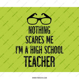 High School Teacher Mouse Pad, Funny Teacher Gift, Scares Me Quote, Teacher Appreciation Present, Educator Desk Accessory - Tawshia
