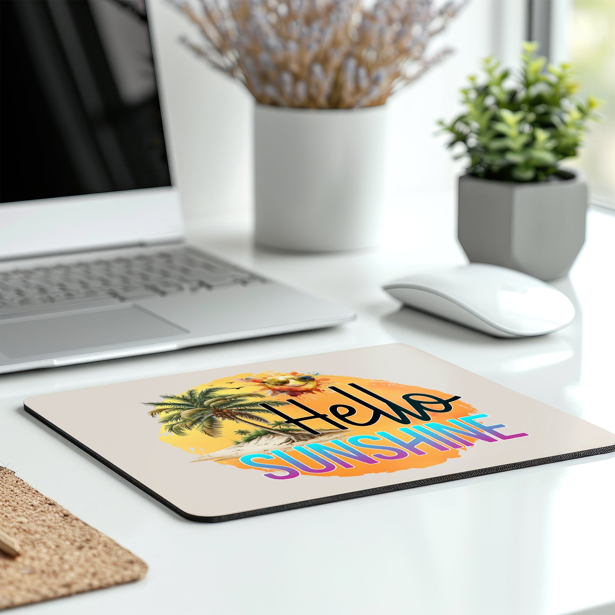 Hello Sunshine Tropical Beach Mouse Pad product