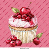 Cherry Cupcake Pinback Button, Cute Dessert Button, Food Lover Gift, Sweet Treat Accessory, Pink Aesthetic, Trendy Badge, Gift Idea - Tawshia