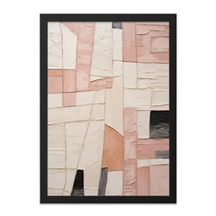 Abstract Wall Art, Geometric Print, Textured Art, Beige and Pink Wall Decor, Modern Art Print, Minimalist Decor, Home Decor, Wall Hanging - Tawshia