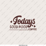 Good Mood Coffee Pocket Mirror, Funny Compact Mirror, Sponsored by Coffee, Gift for Coffee Lover, Coffee Addict Mirror, Makeup Mirror - Tawshia