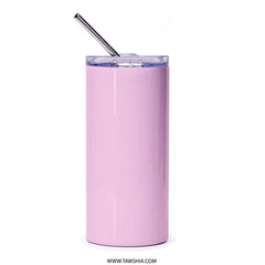 Stylish Tall Pink Insulated Tumbler With Straw product