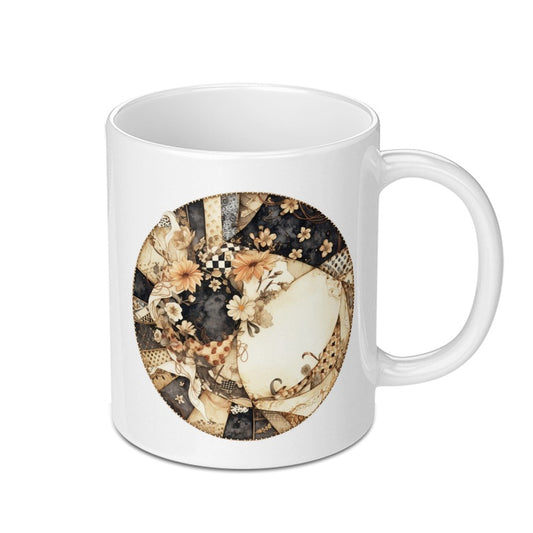 Cute Cat Mug, Floral Cat Art Coffee Mug, Unique Kitten Design, Pet Lover Gift, Cat Owner Gift, Drinkware, Cat Breed Mug - Tawshia