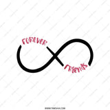 Forever Friends Tote Bag, Infinity Symbol Design, Friendship Gift, Best Friend Present, Gift For Her, Unique Tote, Everyday Bag - Tawshia