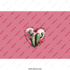 Cactus Heart Tumbler, Floral Tumbler, Pink Cactus Tumbler, Desert Tumbler, Western Tumbler, Gift For Her, Unique Tumbler, Cute Tumbler - Tawshia