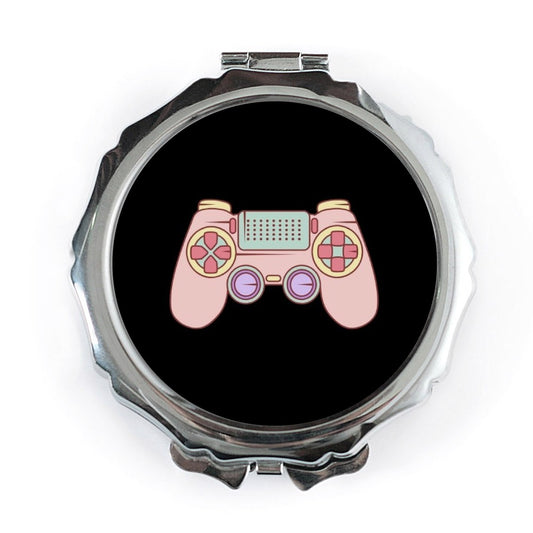 Game On Pocket Mirror, Pink Game Controller, Gamer Gift, Portable Mirror, Compact Makeup Mirror, Cute Gift for Her, Pocket Mirror - Tawshia