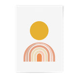 Boho Rainbow Photographic Print, Minimalist Sun Art, Modern Nursery Decor, Geometric Wall Art, Abstract Kids Room Print - Tawshia
