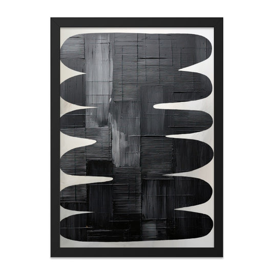 Abstract Black Wall Art, Minimalist Art Print, Modern Home Decor, Bold Geometric Design, Unique Wall Hanging, Contemporary Art - Tawshia
