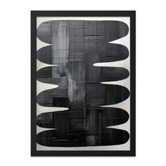 Abstract Black Wall Art, Minimalist Art Print, Modern Home Decor, Bold Geometric Design, Unique Wall Hanging, Contemporary Art - Tawshia