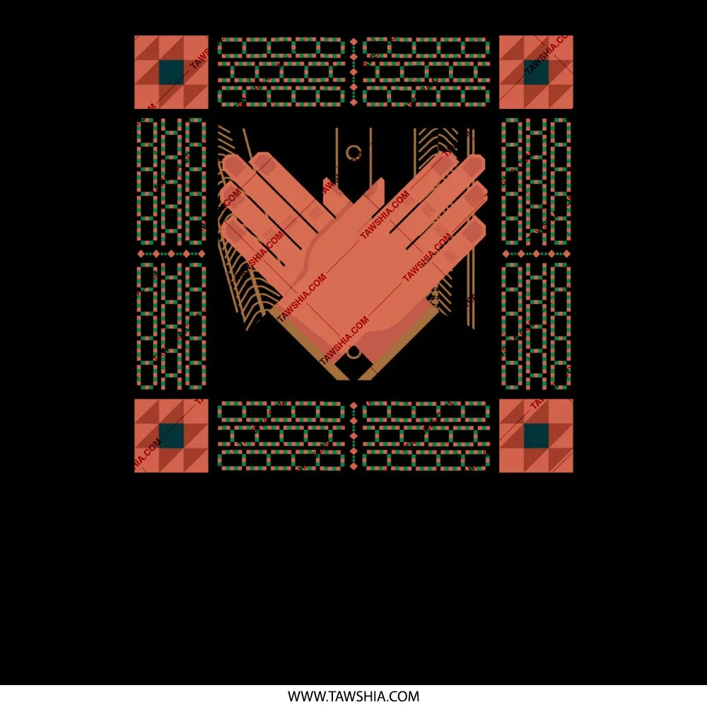 Intricate Black and Red Geometric Art Poster product