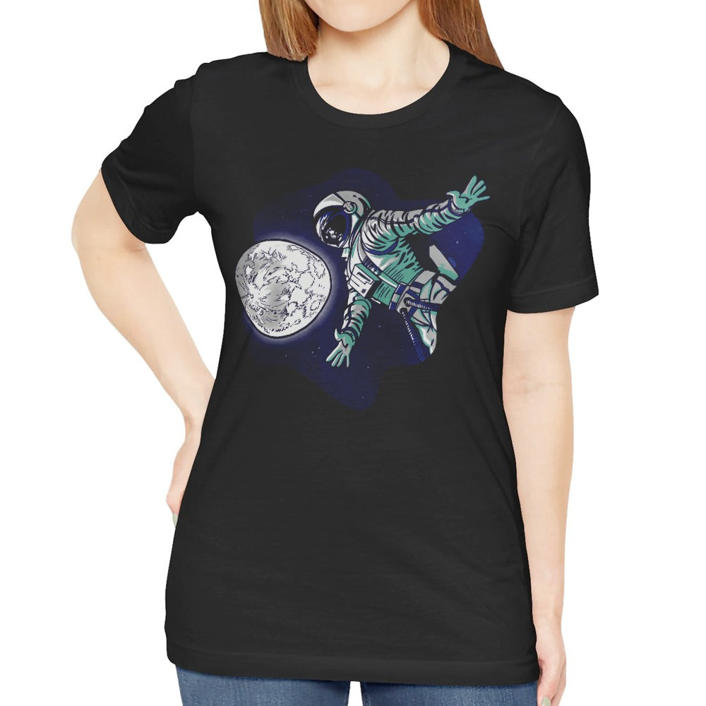 Exploring Astronaut with Moon Graphic Tee product type