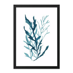 Blue Seaweed Wall Art, Botanical Print, Coastal Decor, Ocean Art, Minimalist Art, Modern Home Decor, Nature Inspired Art, Wall Decor - Tawshia