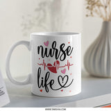 Nurse Life Mug, Gift for Nurse, Nursing Student, Medical Gift, Nurse Appreciation Gift, Heartbeat Mug, Nurse Coffee Mug, Doctor Mug - Tawshia
