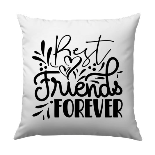 Best Friends Forever Pillow, Friendship Pillow, Gift for Friend, Bestie Pillow, Decorative Pillow, Home Decor Pillow, Black and White Pillow - Tawshia
