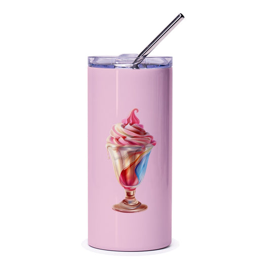 Ice Cream Sundae Tumbler, Dessert Tumbler, Foodie Gift, Sweet Treat Tumbler, Colorful Drinkware, Ice Cream Lover Gift, Unique Tumbler Design - Tawshia