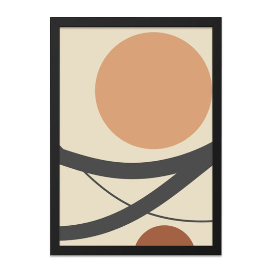 Abstract Shapes Wall Art, Geometric Prints, Contemporary Art, Modern Home Decor, Circle Art, Beige and Brown Art, Minimalist Wall Art - Tawshia