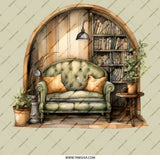 Cozy Room Pinback Button, Reading Nook Button, Bookshelf Decor, Relaxing Room Pin Button, Book Lover Gift, Home Decor Pinback Button - Tawshia