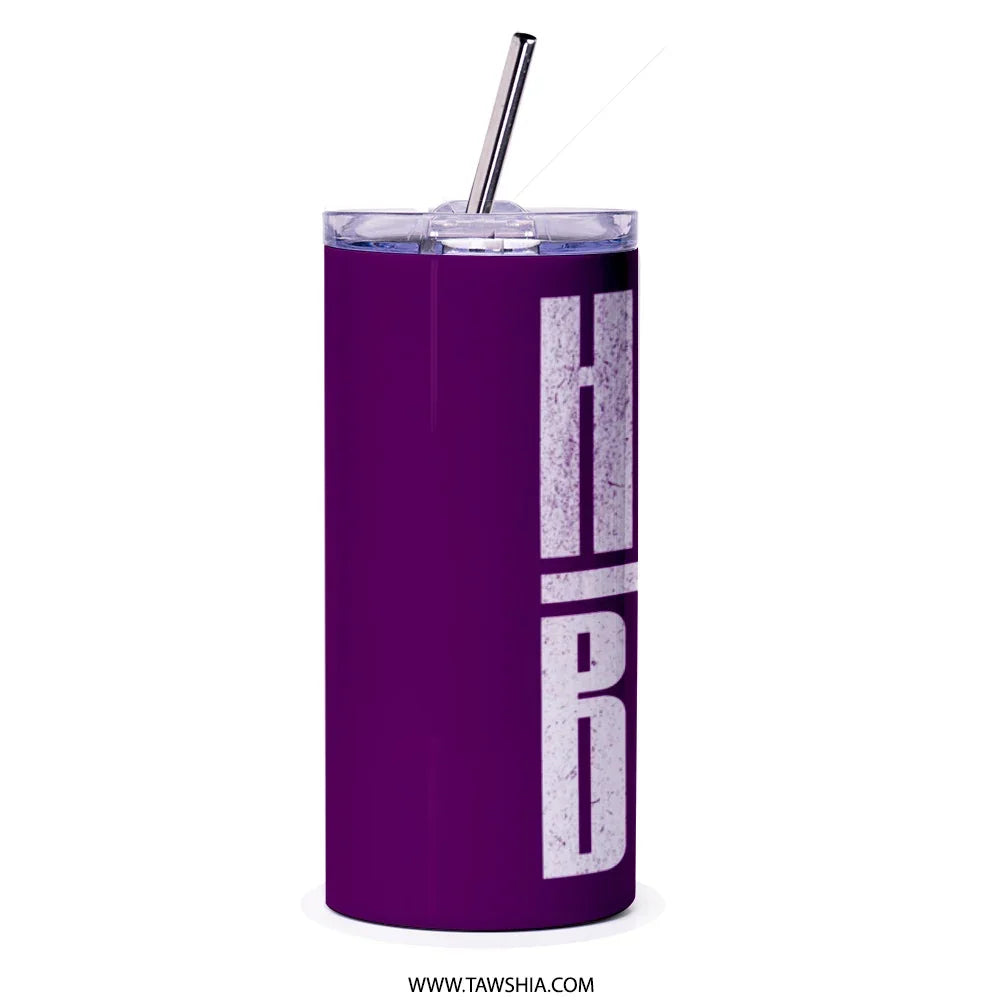 Purple HBD Print 20oz Travel Mug Tumbler product