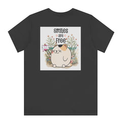 Cute Cat with Camera Smiles Are Free T-shirt product