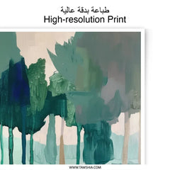 Abstract Forest Photographic Print, Pastel Landscape Art, Modern Wall Decor, Nature Photography, Home Decor Prints, Stylish Art Print - Tawshia
