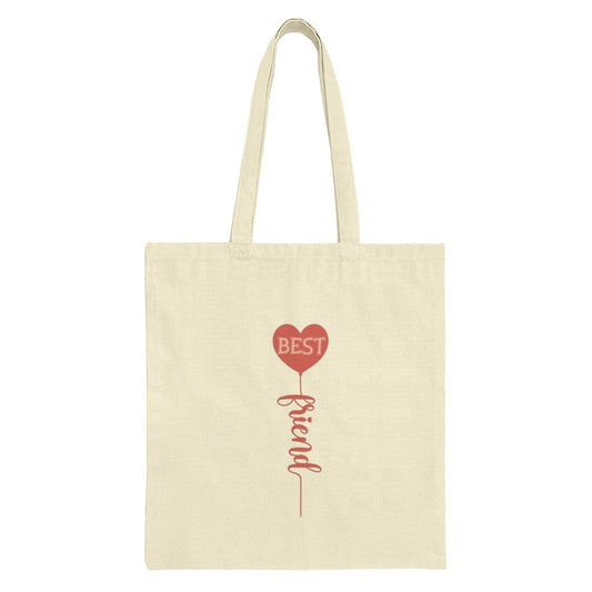 Best Friend Heart Balloon Tote Bag, Cute BFF Gift, Friendship Appreciation Bag, Bestie Birthday Present, Special Friend Shopping Bag - Tawshia