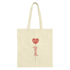 Best Friend Heart Balloon Tote Bag, Cute BFF Gift, Friendship Appreciation Bag, Bestie Birthday Present, Special Friend Shopping Bag - Tawshia