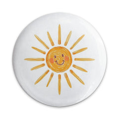 Smiling Sun Pinback Button, Happy Sunshine Badge, Cute Sun Button, Kidcore Aesthetic Button, Positive Vibes, Cheerful Sun Pin Button - Tawshia