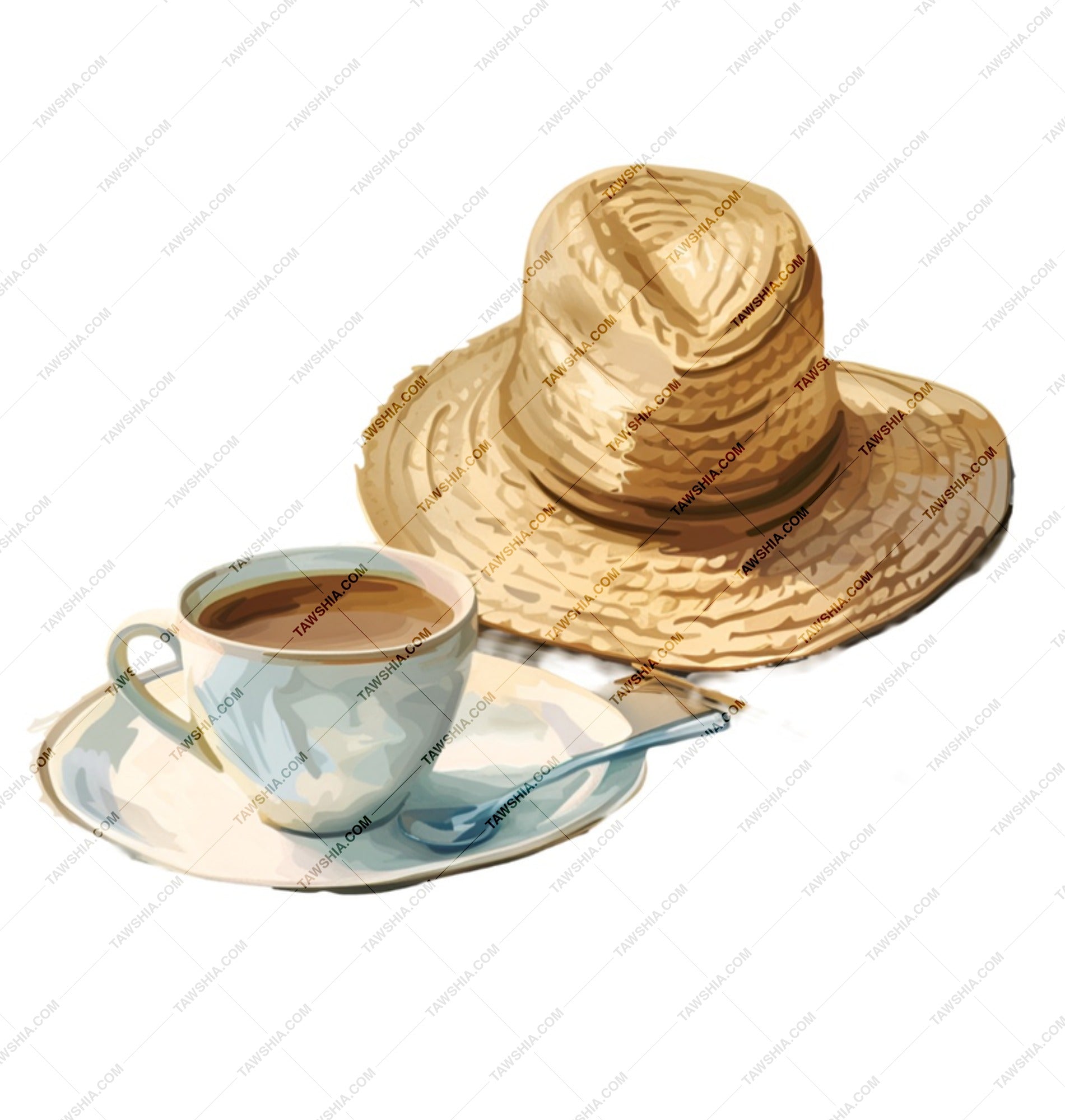 Coffee Mug, Beach Hat, Relaxing Mug, Morning Coffee, Unique Mug Design, Gift Idea, Coffee Lover Mug, Tea Cup, Novelty Mug, Cute Coffee Mug - Tawshia