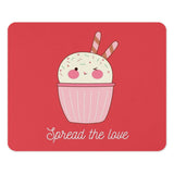 Kawaii Cupcake Mouse Pad, Spread the Love, Cute Desk Accessory, Foodie Gift, Winking Cupcake, Pink Mouse Pad, Office Decor, PC Gaming Pad - Tawshia