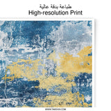 Abstract Art Photographic Print, Blue and Gold Wall Decor, Modern Art Print, Contemporary Home Decor, Unique Art for Living Room - Tawshia