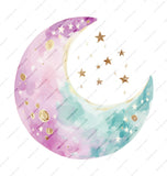 Watercolor Moon Mug, Celestial Coffee Cup, Stars Mug, Night Sky Mug, Dreamy Mug, Gift Idea, Unique Coffee Mug, Magical Mug, Pastel Colors SKU: MG10004209 - Tawshia