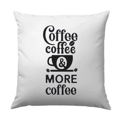 Coffee Lover Throw Pillow, Caffeine Addict Accent Pillow, Funny Coffee Saying Pillow, Gift for Coffee Drinker, Coffee and More Pillow - Tawshia