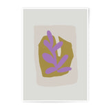 Abstract Leaf Photographic Print, Modern Art Print, Minimalist Wall Decor, Botanical Art, Purple and Gold Leaf Art, Home Decor - Tawshia