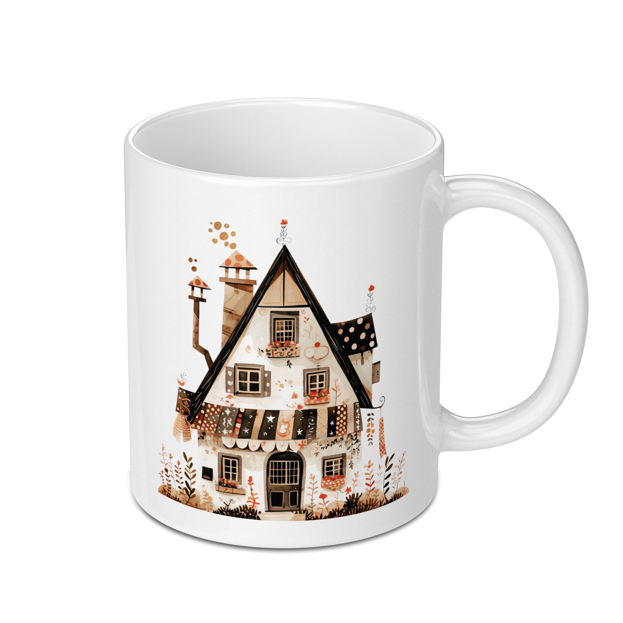 Charming Cottage House Decorated Mug Unique Design product type