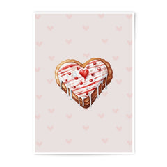 Heart Cookie Photographic Prints, Valentine's Day Art, Cute Food Decor, Baking Prints, Kitchen Art Print, Dessert Prints - Tawshia