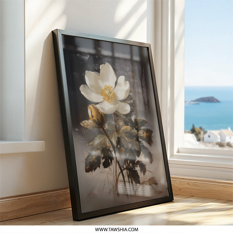 Anemone Wall Art, Floral Print, Flower Wall Decor, Botanical Art, Elegant Flower Decor, Nature Art, Home Decor, Modern Wall Art - Tawshia