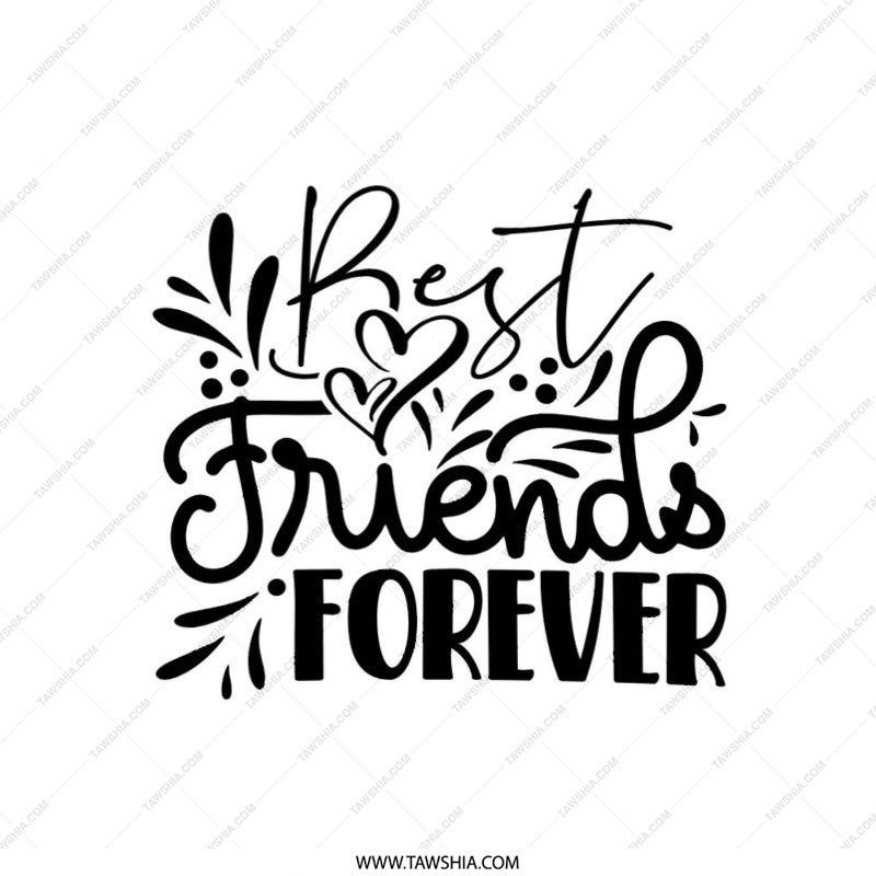 Best Friends Forever Pillow, Friendship Pillow, Gift for Friend, Bestie Pillow, Decorative Pillow, Home Decor Pillow, Black and White Pillow - Tawshia