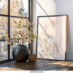 Abstract Wall Art Print, Neutral Tones Artwork, Modern Home Decor, Minimalist Art, Contemporary Wall Hanging, Elegant Art - Tawshia