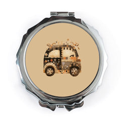 Floral Car Pocket Mirror, Cute Vehicle Handbag Mirror, Travel Mirror, Makeup Mirror, Gift for Her, Compact Mirror, Stylish Pocket Mirror - Tawshia