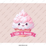 Cute Cupcake Backpack, Life is Sweet Backpack, Kawaii Backpack, Dessert Backpack, Unique Backpack, Trendy Backpack, Back to School Backpack - Tawshia