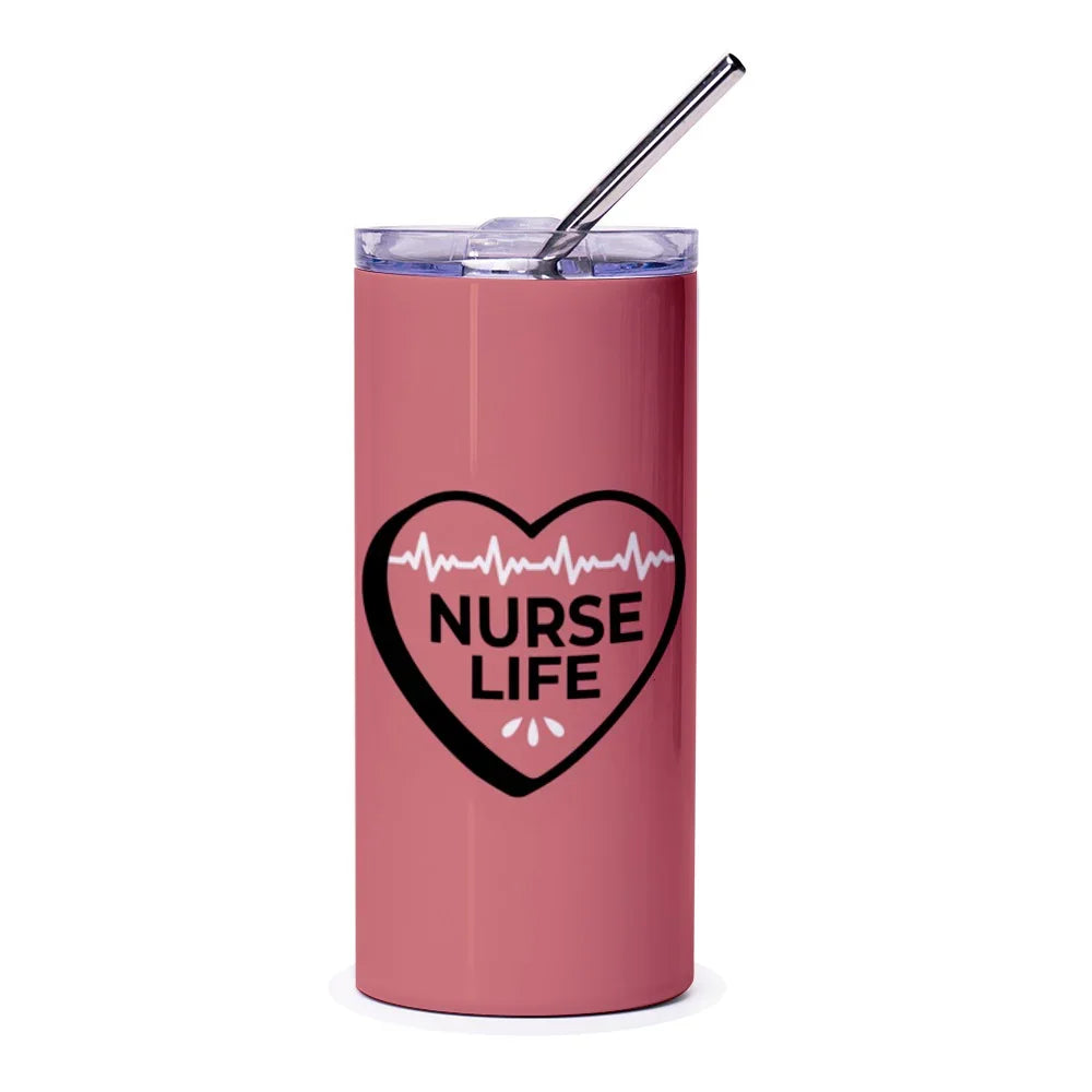 Nurse Life Heartbeat Design Personalized Tumbler product