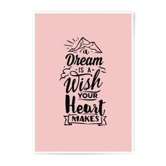 Dream Wish Photographic Prints, Inspirational Home Decor, Motivational Wall Art, Typography Print, Heart Wish Art, Modern Art Prints - Tawshia