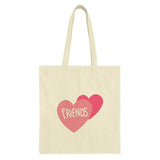 Friends Heart Tote Bag, Friendship Gift, Best Friends Tote, Cute Tote Bag, Gift For Her, Everyday Tote Bag, Trendy Tote, Stylish Tote Bag - Tawshia