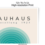 Bauhaus Ausstellung 1923 Photographic Print, Teal Arch Poster, Abstract Art Print, Modern Art Wall Decor, Minimalist Print, Home Decor - Tawshia