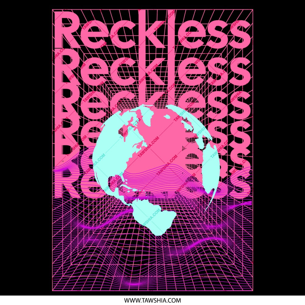 Graphic Design Earth Reckless Word Art Poster product