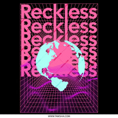 Graphic Design Earth Reckless Word Art Poster product